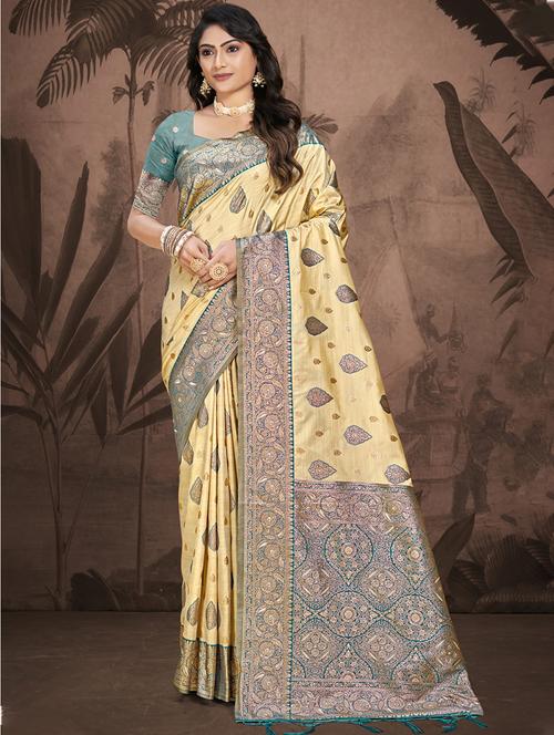 women self design bordered saree with blouse - 21671129 -  Standard Image - 0