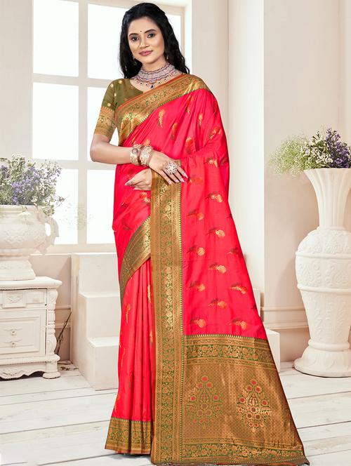 women self design bordered saree with blouse - 21671179 -  Standard Image - 0