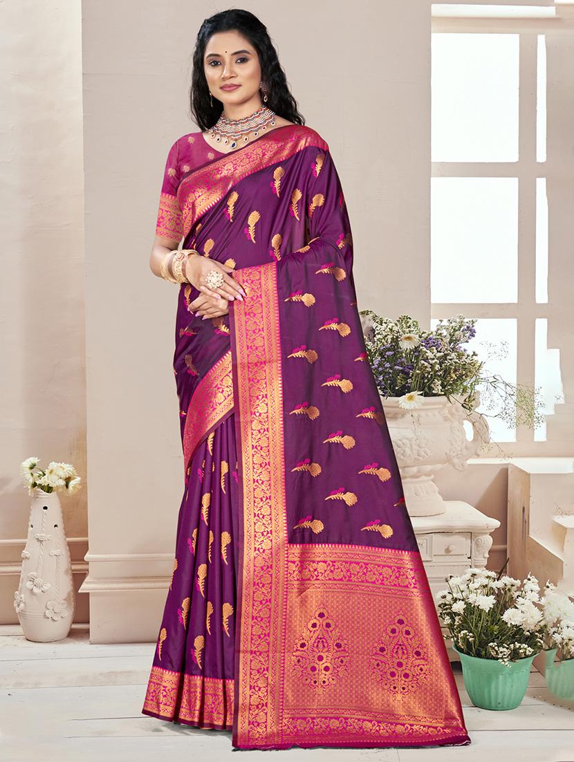 women self design bordered saree with blouse - 21671181 - Zoom Image - 0