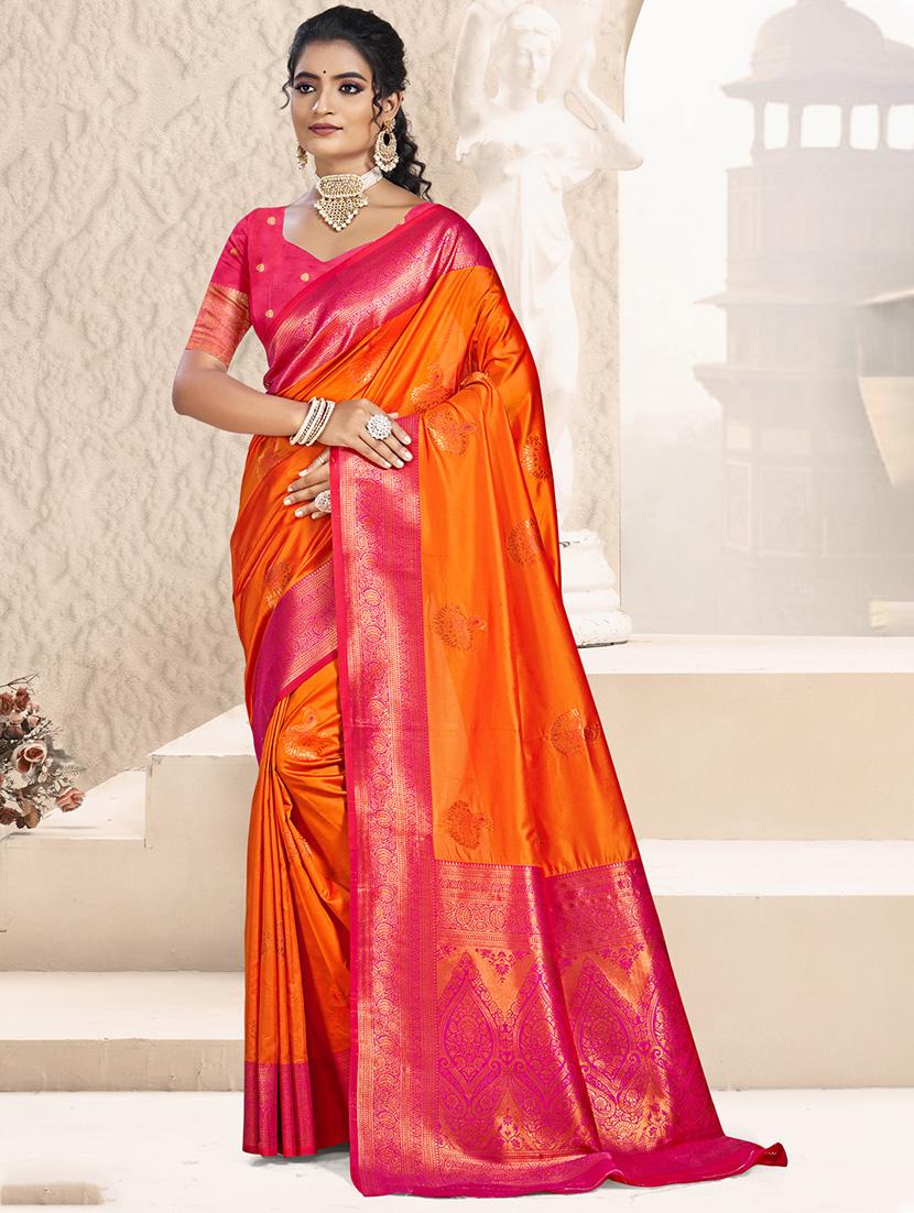 women self design bordered saree with blouse - 21671191 - Zoom Image - 0