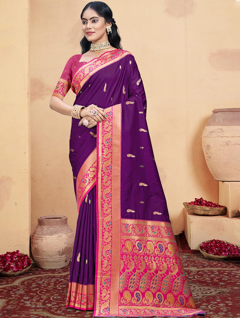 women self design bordered saree with blouse - 21671297 - Zoom Image - 0
