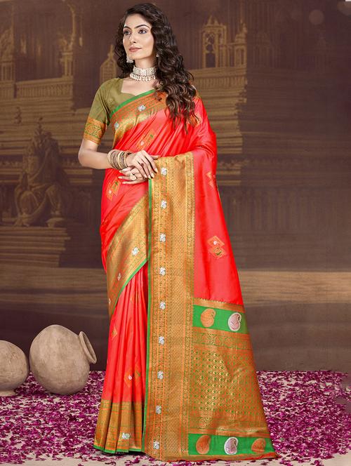 women self design bordered saree with blouse - 21671309 -  Standard Image - 0