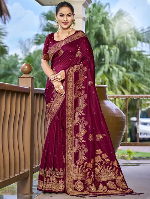 women self design banarasi saree with blouse - 21671337 - Standard Image - 0
