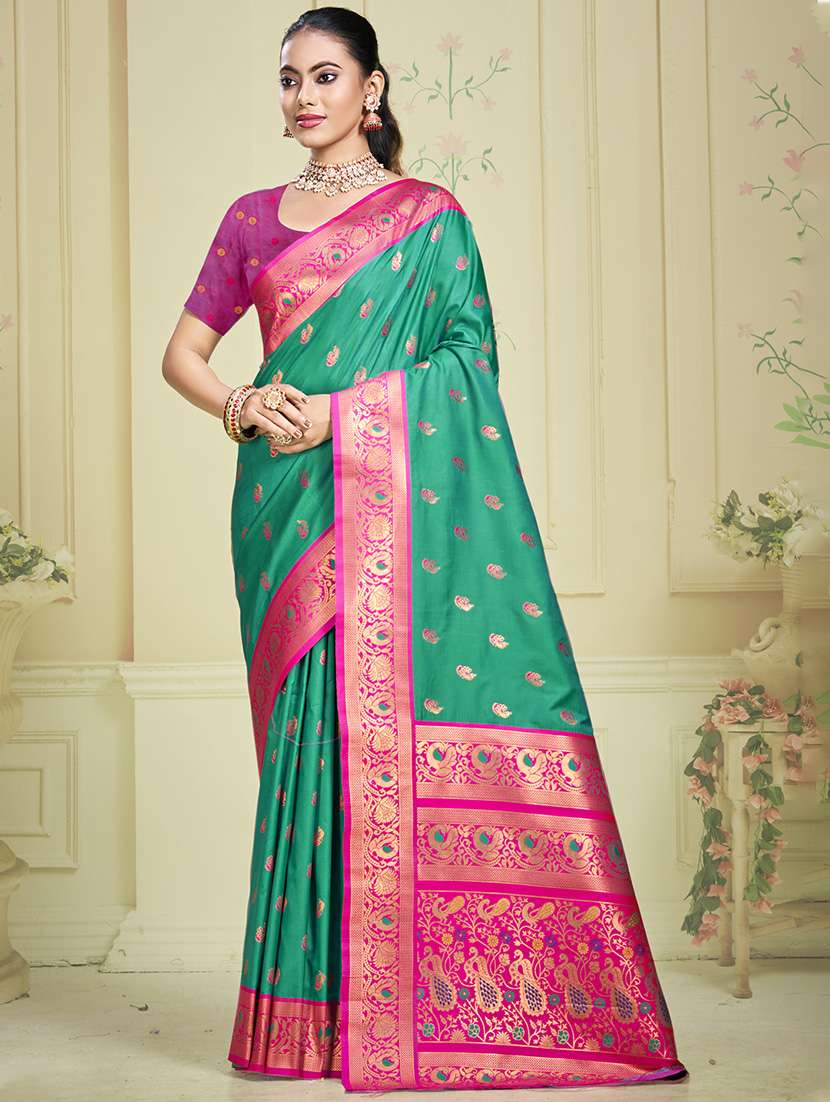 women self design banarasi saree with blouse - 21671353 - Zoom Image - 0