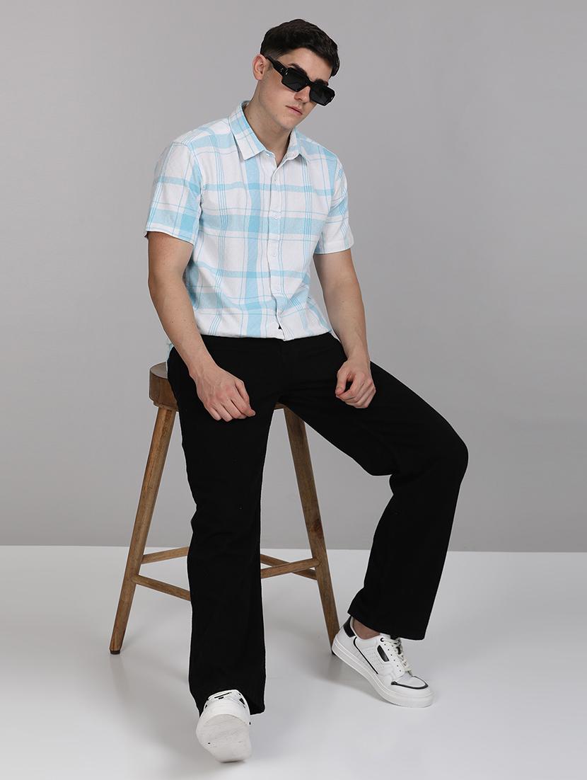 men checkered collared casual shirt - 21671380 - Standard Image - 2