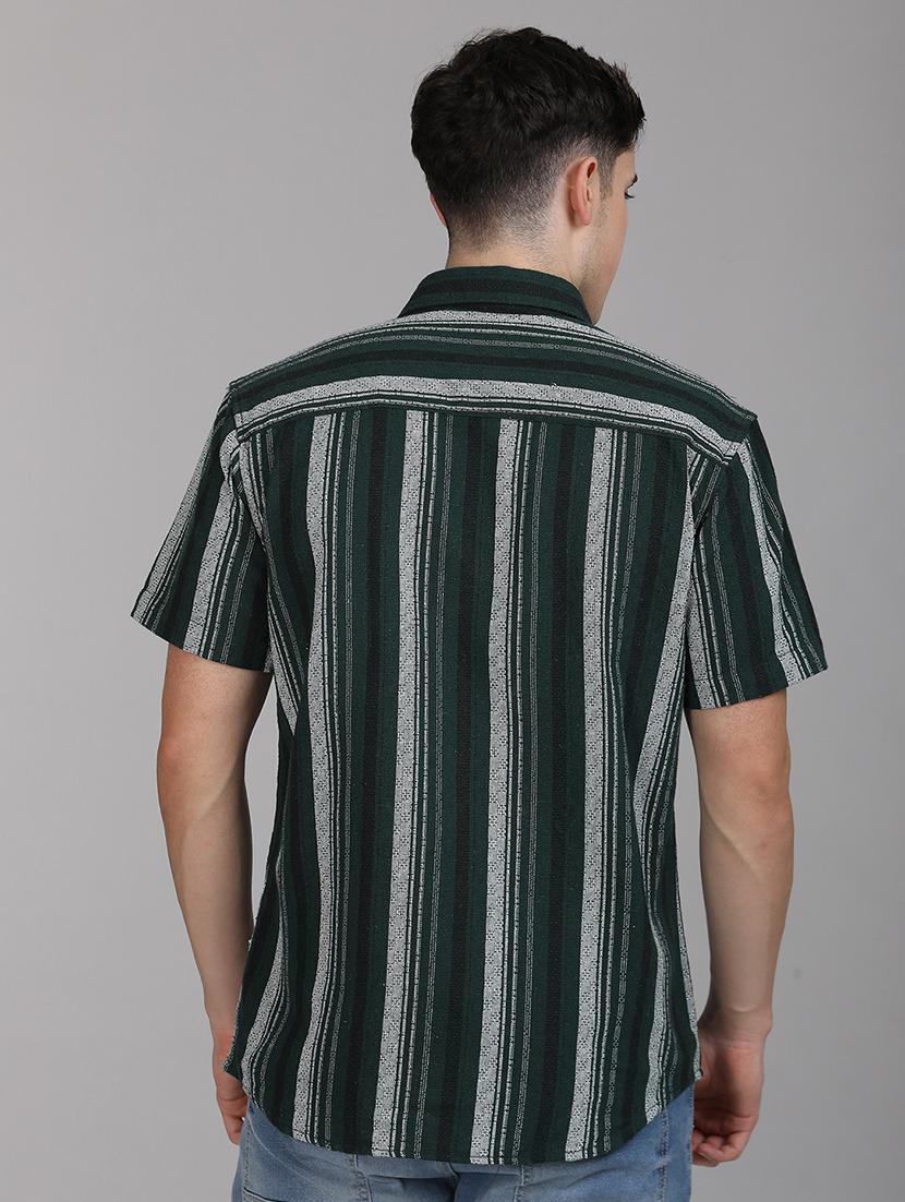 men striped collared casual shirt - 21671386 - Standard Image - 2