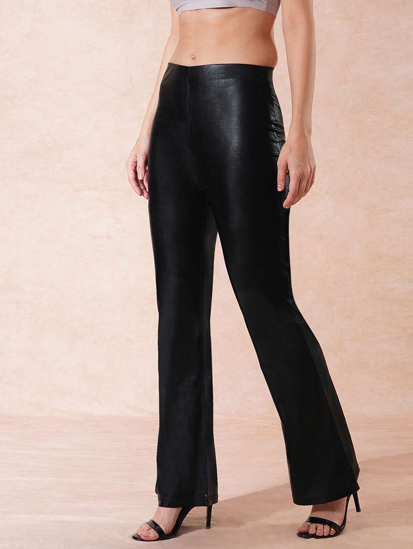 globus women midnight blue stretchable mid-rise sheen flared party treggings - 21671767 -  Standard Image - 2