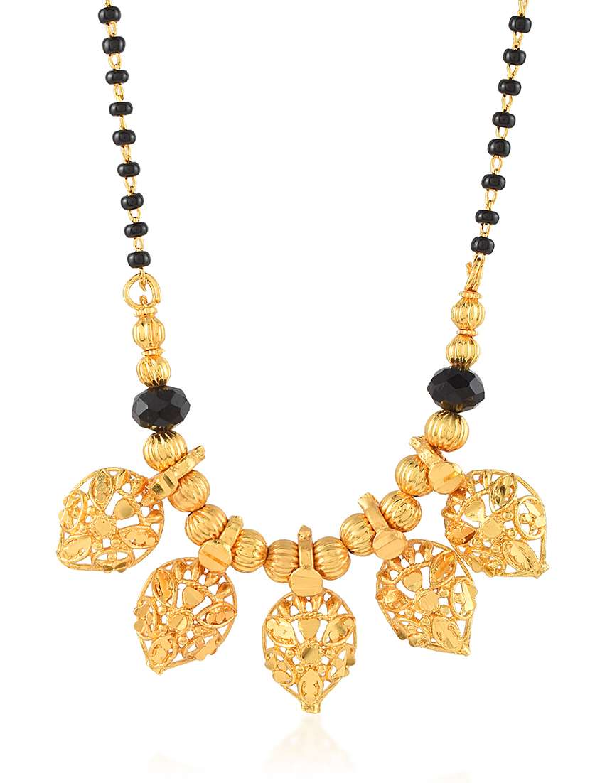 women gold pleated mangalsutra  - 21671791 -  Standard Image - 2