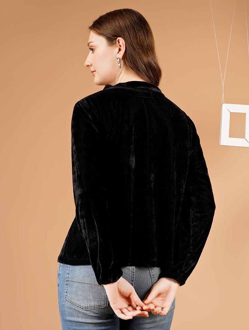 women solid long sleeves regular top - 21672108 - Standard Image - 2