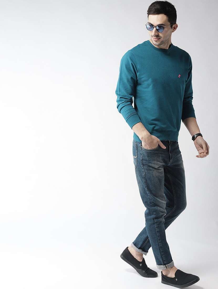men long sleeve plain sweatshirt - 21672152 -  Standard Image - 2