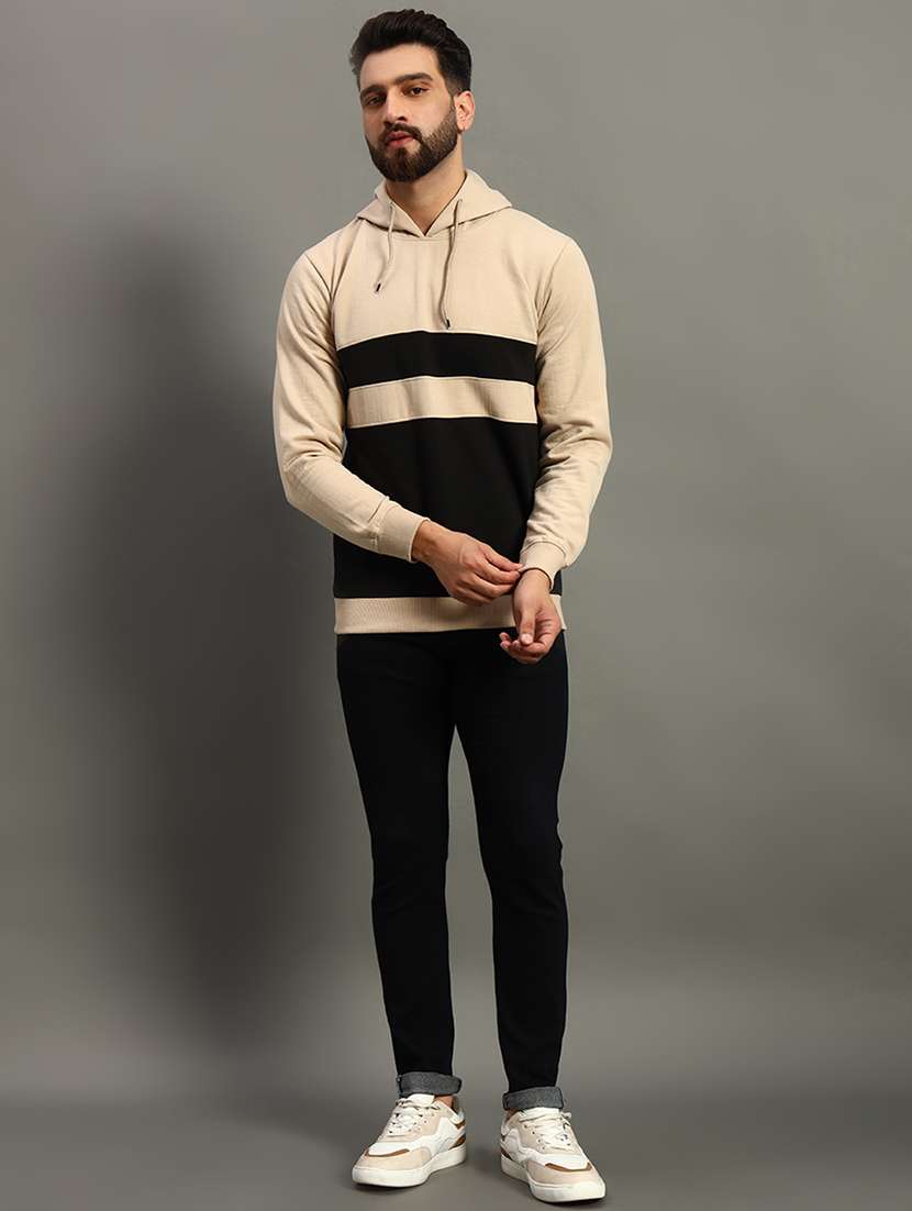 men long sleeve color block sweatshirt - 21672166 -  Standard Image - 2
