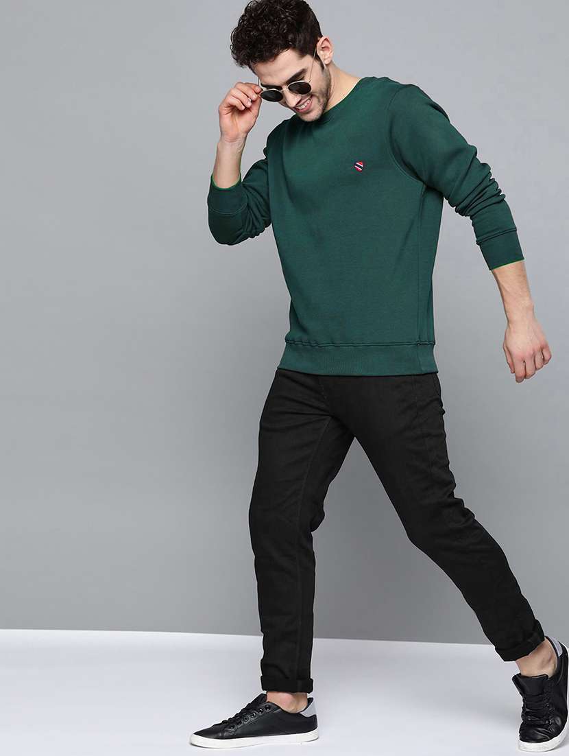 men long sleeve plain sweatshirt - 21672183 -  Standard Image - 2