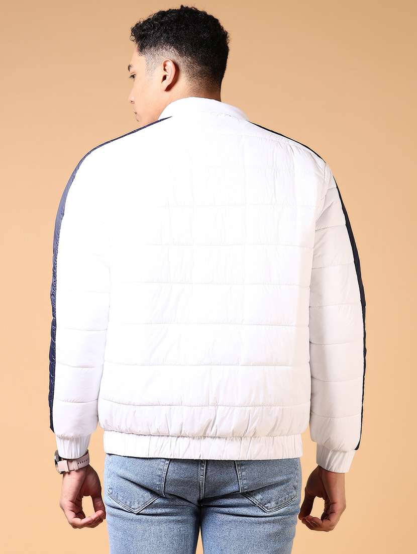 men's white colorlocked quilted jacket - 21672233 -  Standard Image - 2