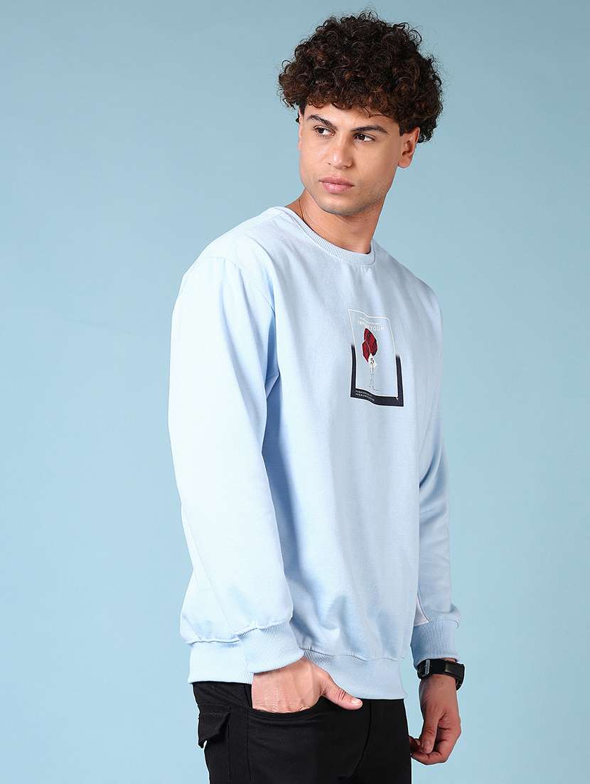 men chest print long sleeve sweatshirt - 21672234 -  Standard Image - 2