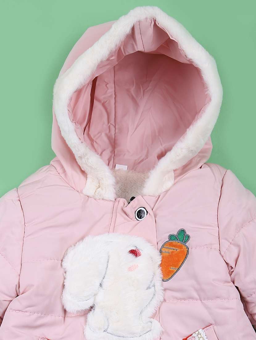 girls pink long sleeve quilted jacket - 21672341 -  Standard Image - 2