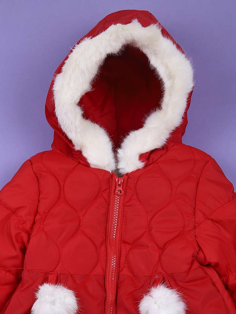 girls red long sleeve quilted jacket - 21672345 -  Standard Image - 2