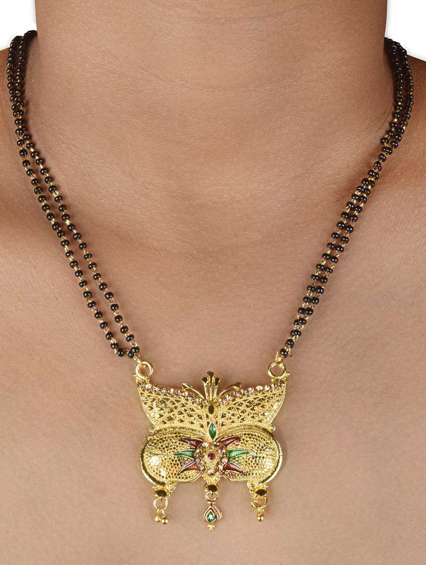 gold plated traditional mangalsutra for women - 21672799 -  Standard Image - 2