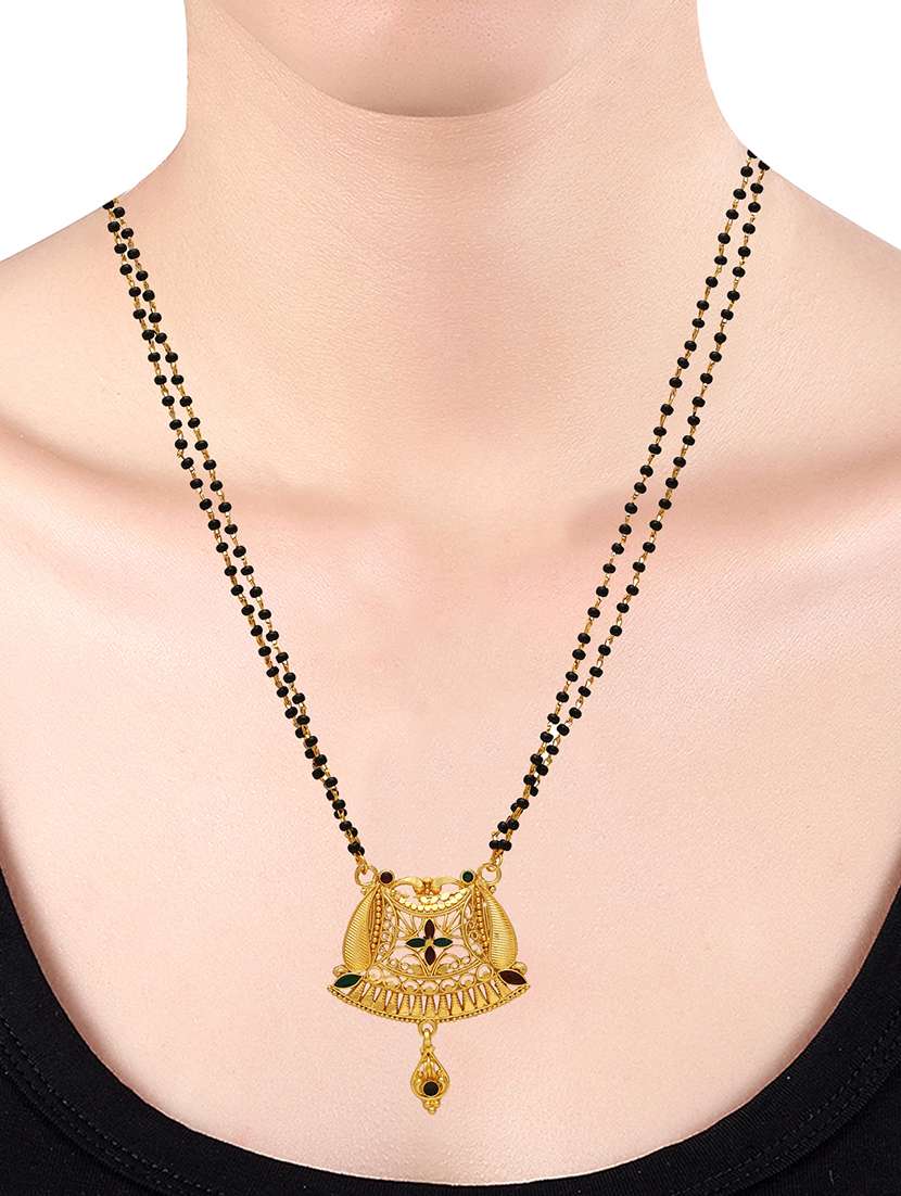 gold plated traditional mangalsutra for women - 21672806 -  Standard Image - 2