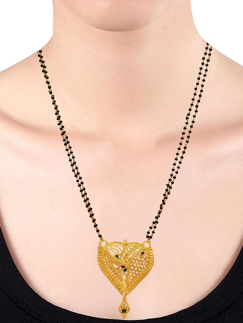 gold plated traditional mangalsutra for women - 21672807 -  Standard Image - 2