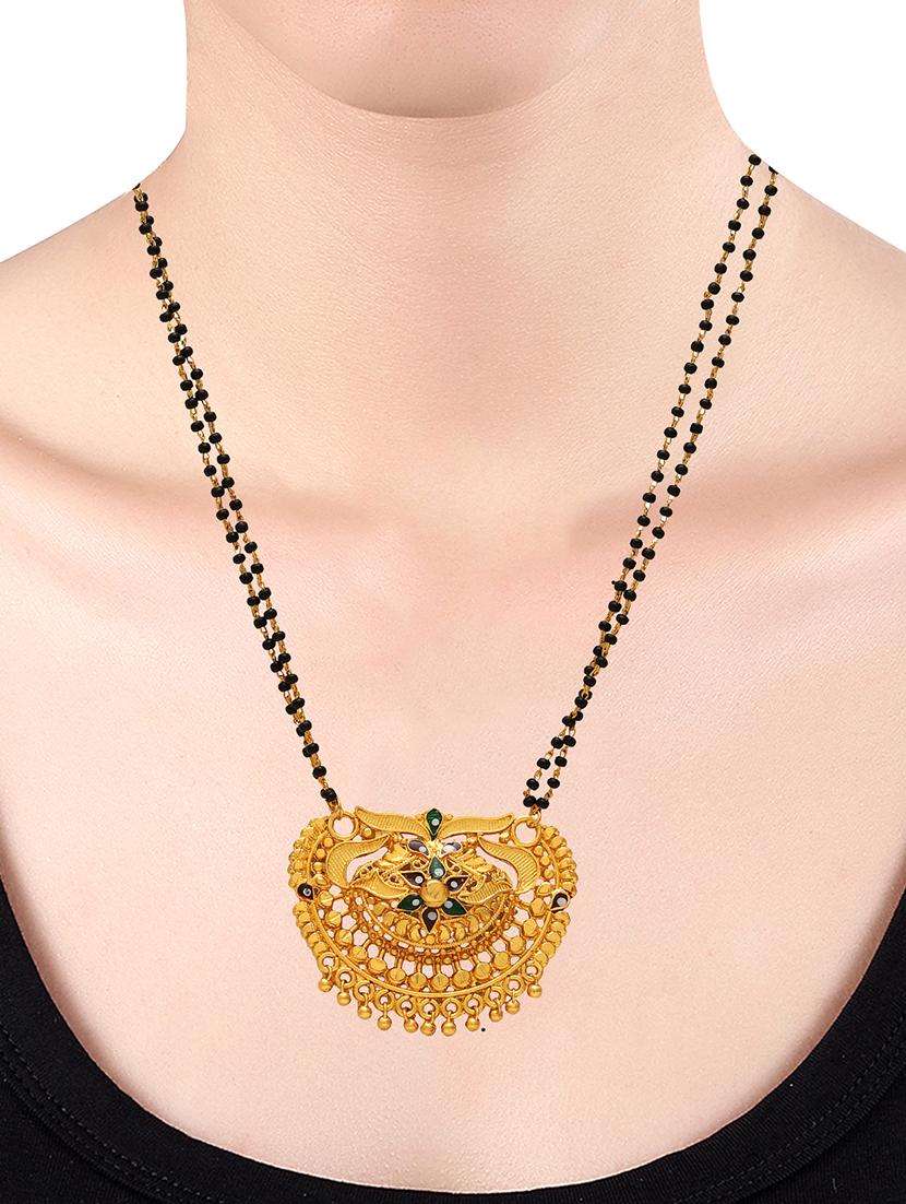 gold plated traditional mangalsutra for women - 21672817 - Standard Image - 2