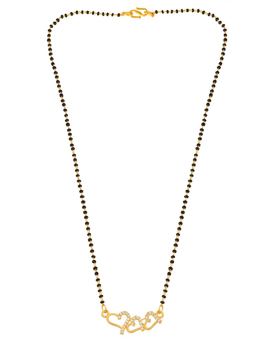gold plated stone studded traditional mangalsutra for women - 21672840 -  Standard Image - 2