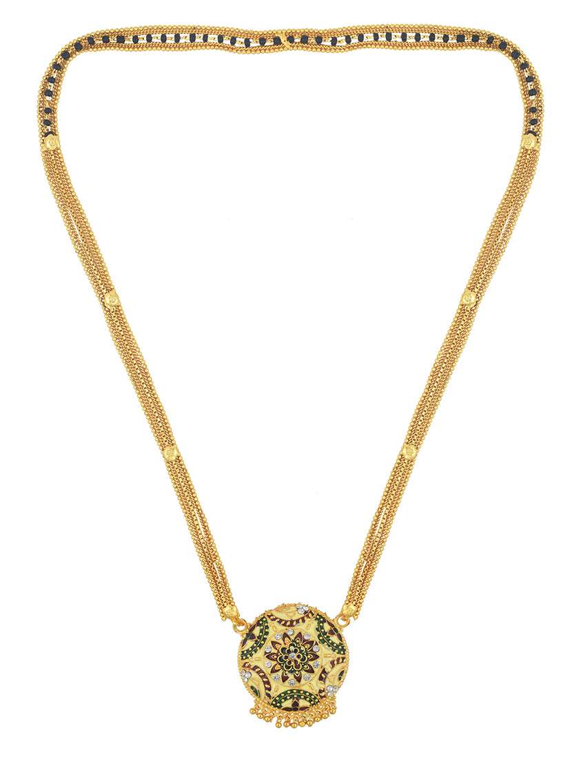 gold plated traditional mangalsutra for women - 21672850 -  Standard Image - 2