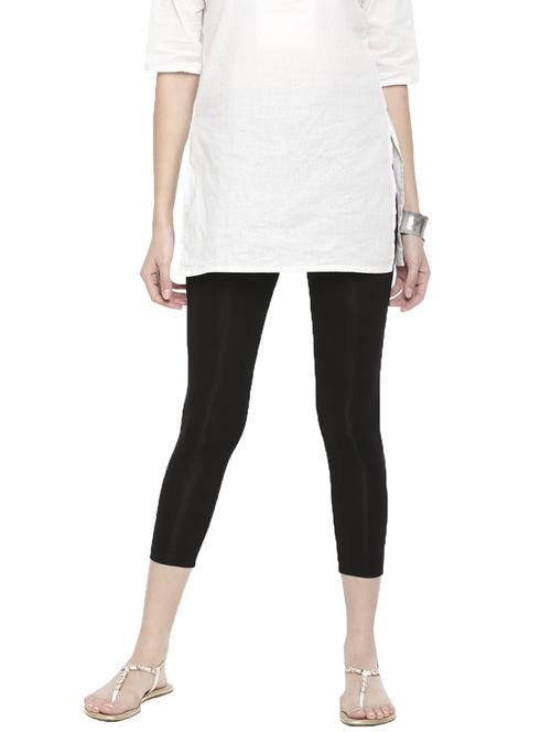 women solid calf length legging - 21672926 -  Standard Image - 0
