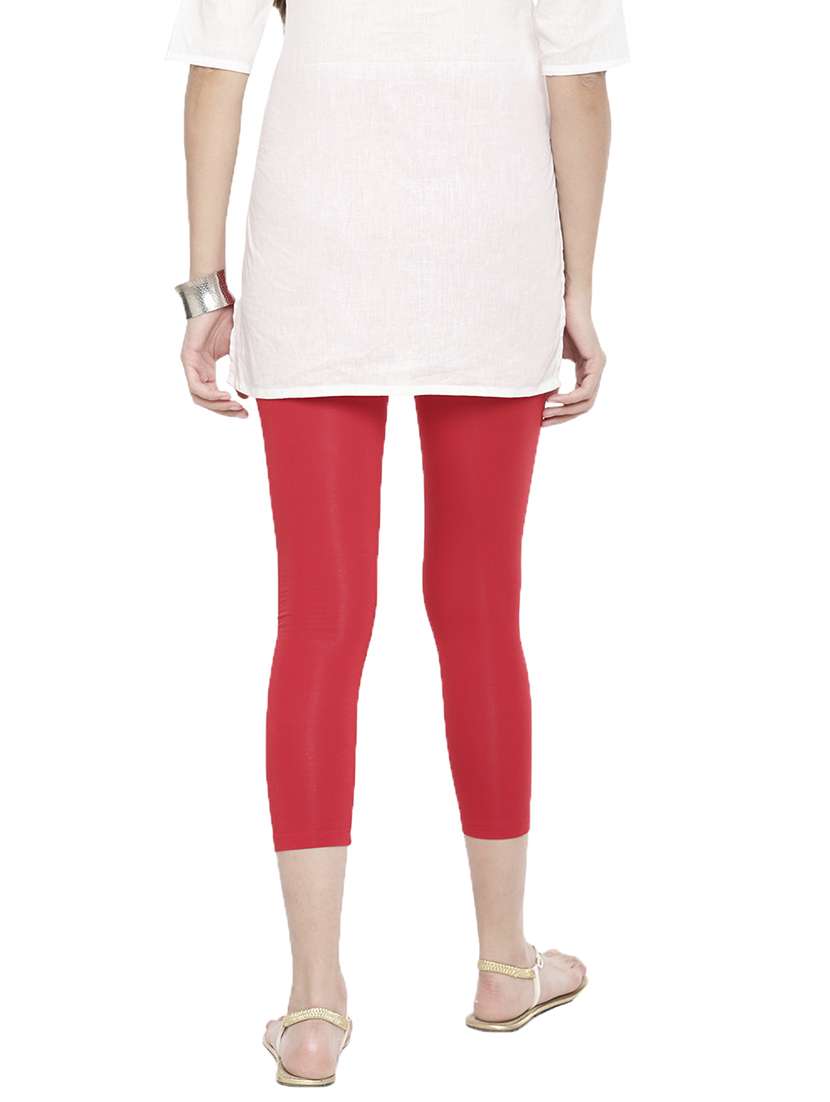women solid calf length legging - 21672928 - Standard Image - 2