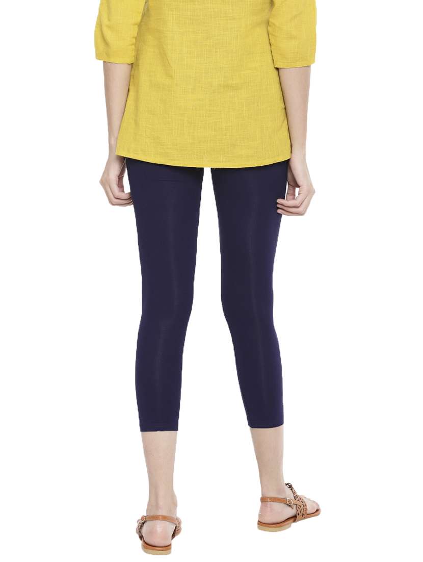 women solid calf length legging - 21672934 -  Standard Image - 2