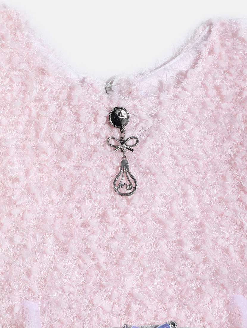 girls round neck self design woolen frock - 21672967 -  Standard Image - 2