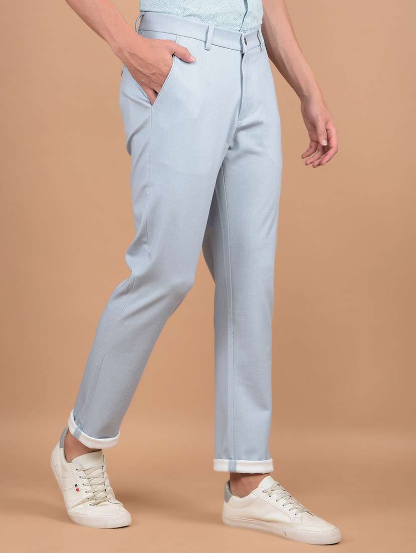 men solid mid rise chinos - 21673018 - Standard Image - 2