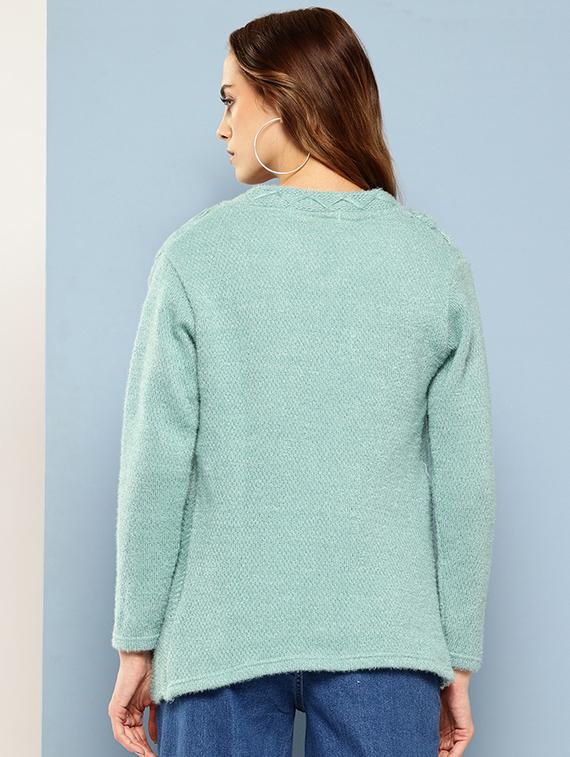 women self designed long sleeves cardigan - 21673183 - Standard Image - 2