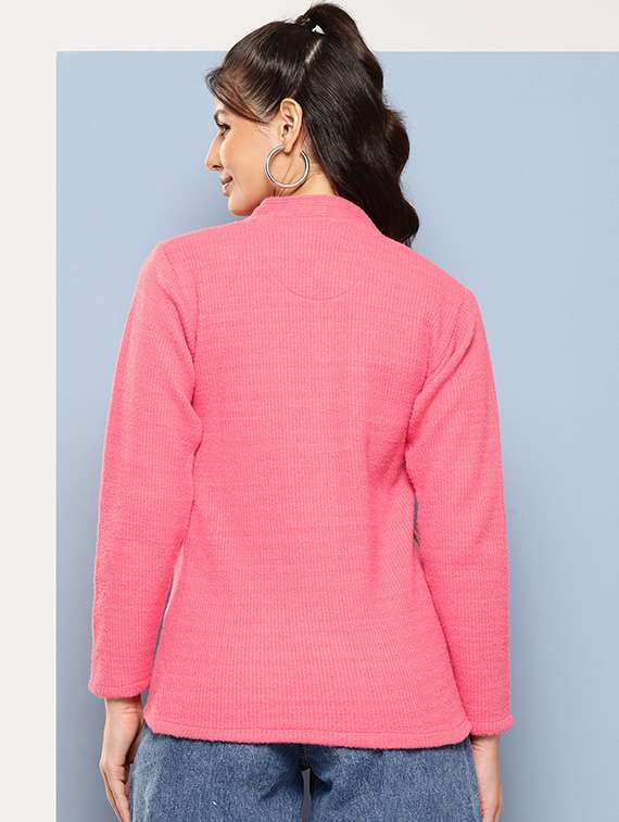 women self designed long sleeves cardigan - 21673196 -  Standard Image - 2