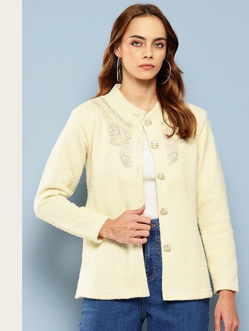 women self designed long sleeves cardigan - 21673199 -  Standard Image - 0