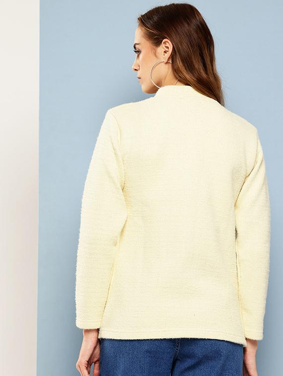 women self designed long sleeves cardigan - 21673199 - Standard Image - 2