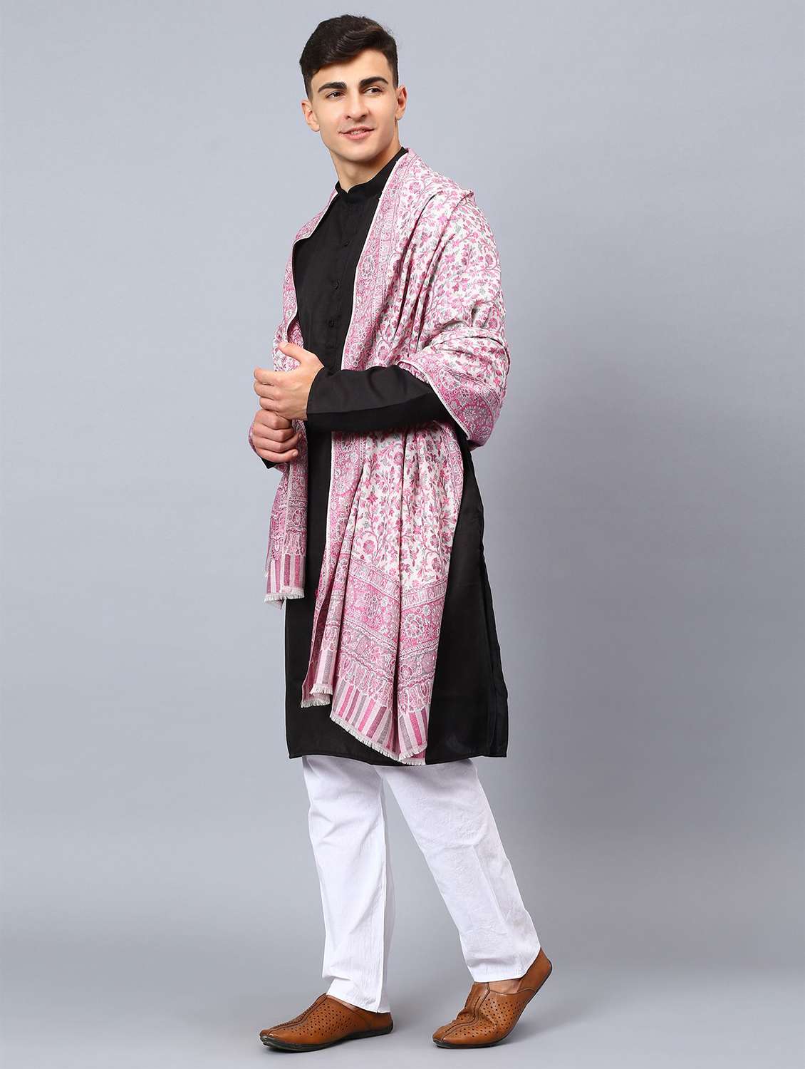 men elegant self design shawl - 21673211 -  Standard Image - 2