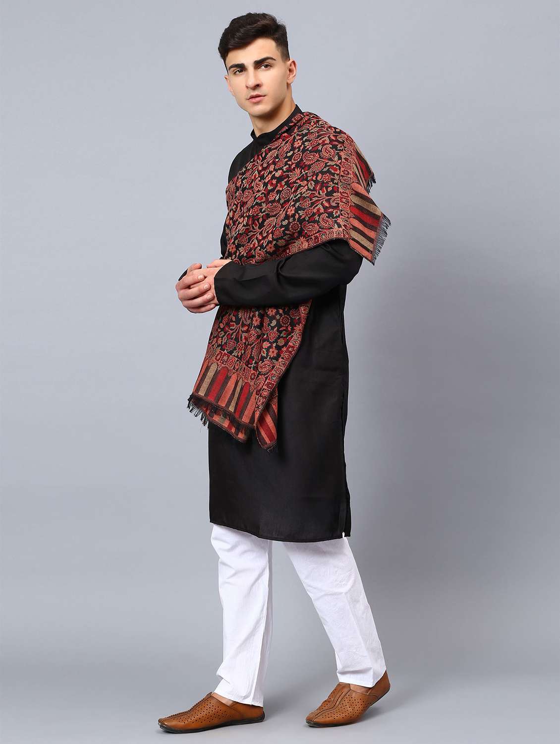 men elegant self design shawl - 21673215 -  Standard Image - 2
