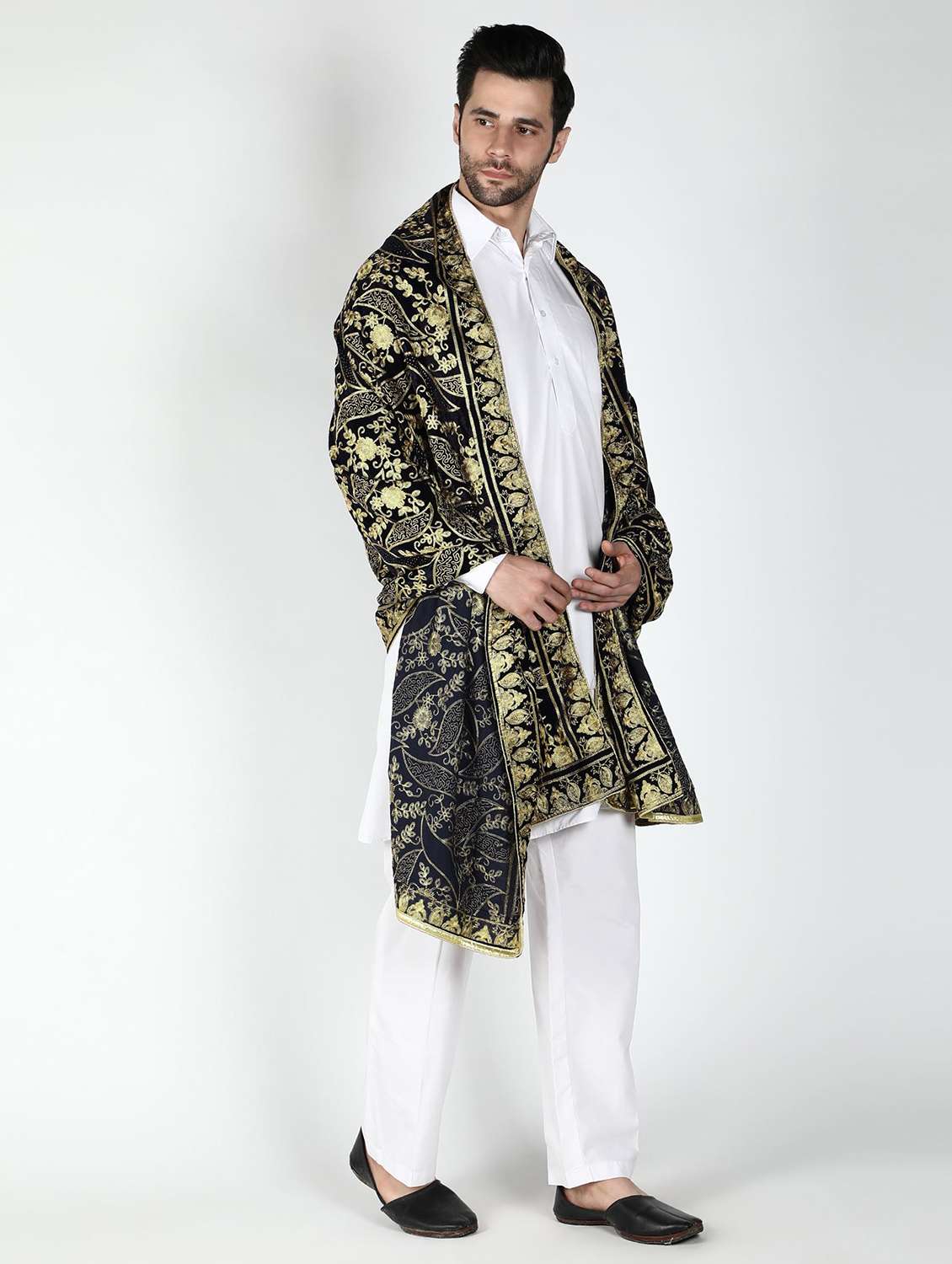 men elegant self design shawl - 21673241 -  Standard Image - 2