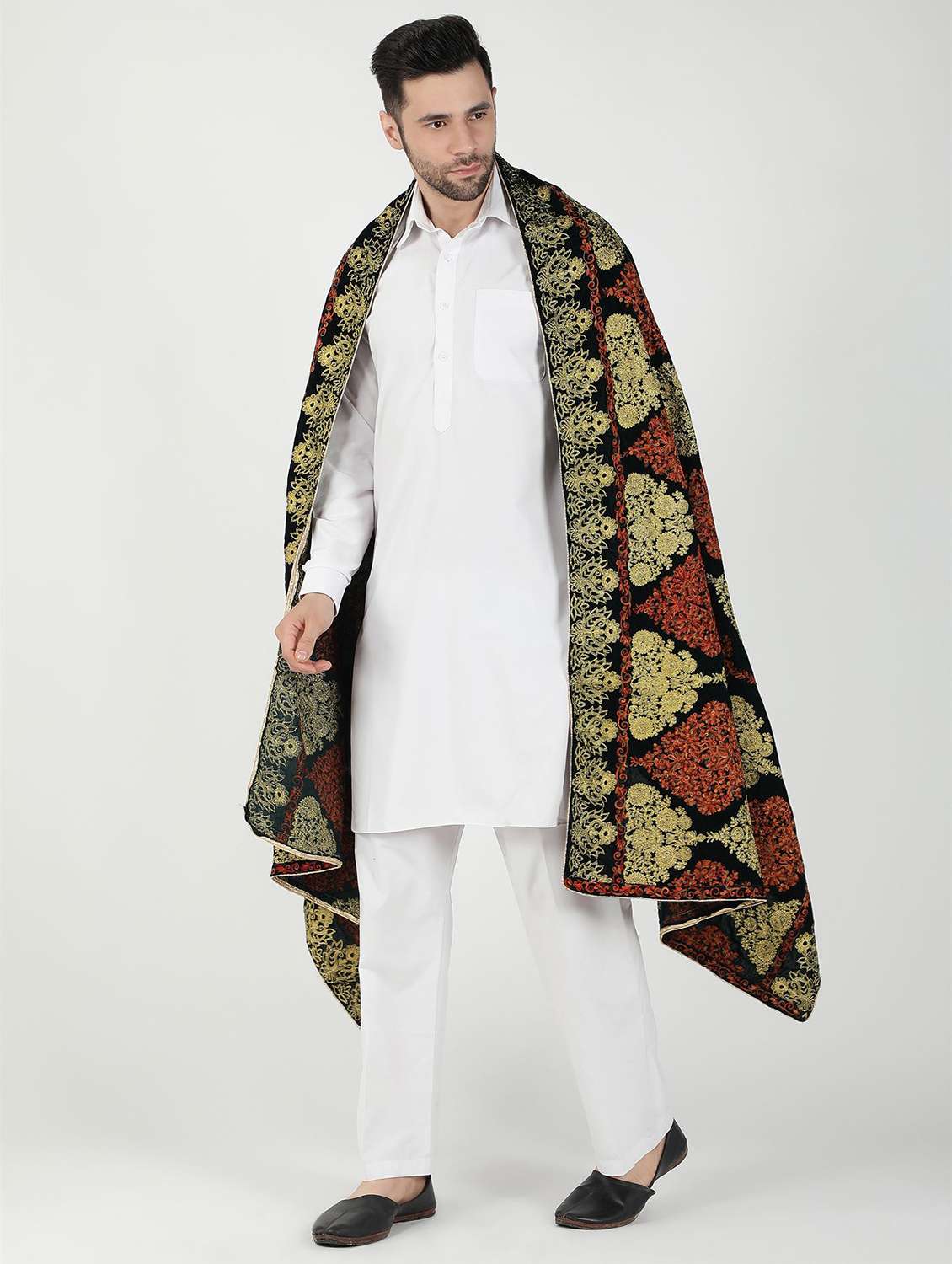 men elegant self design shawl - 21673254 -  Standard Image - 2