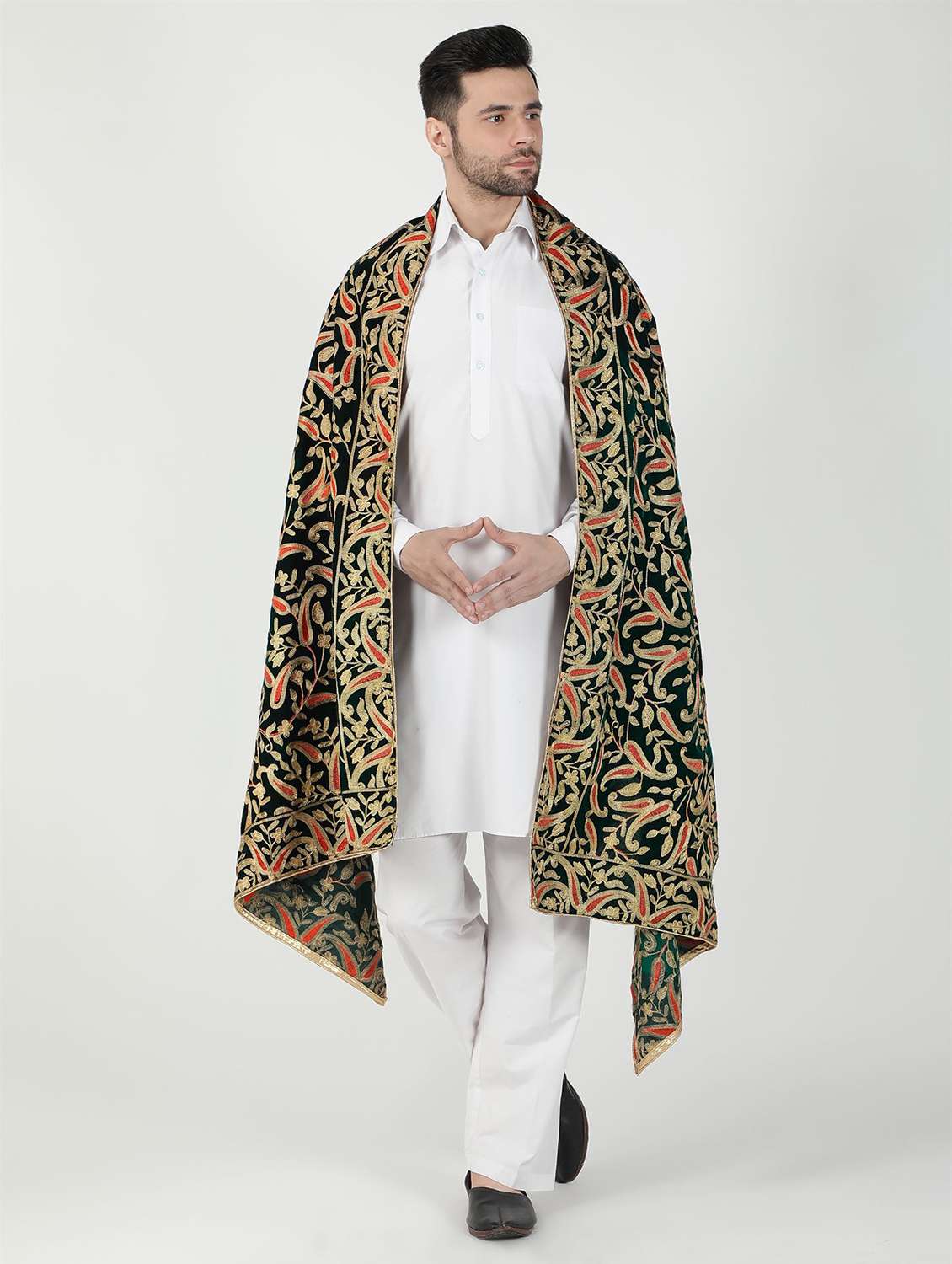 men elegant self design shawl - 21673259 -  Standard Image - 2