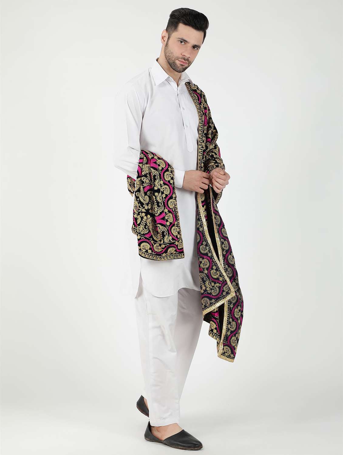 men elegant self design shawl - 21673268 -  Standard Image - 2