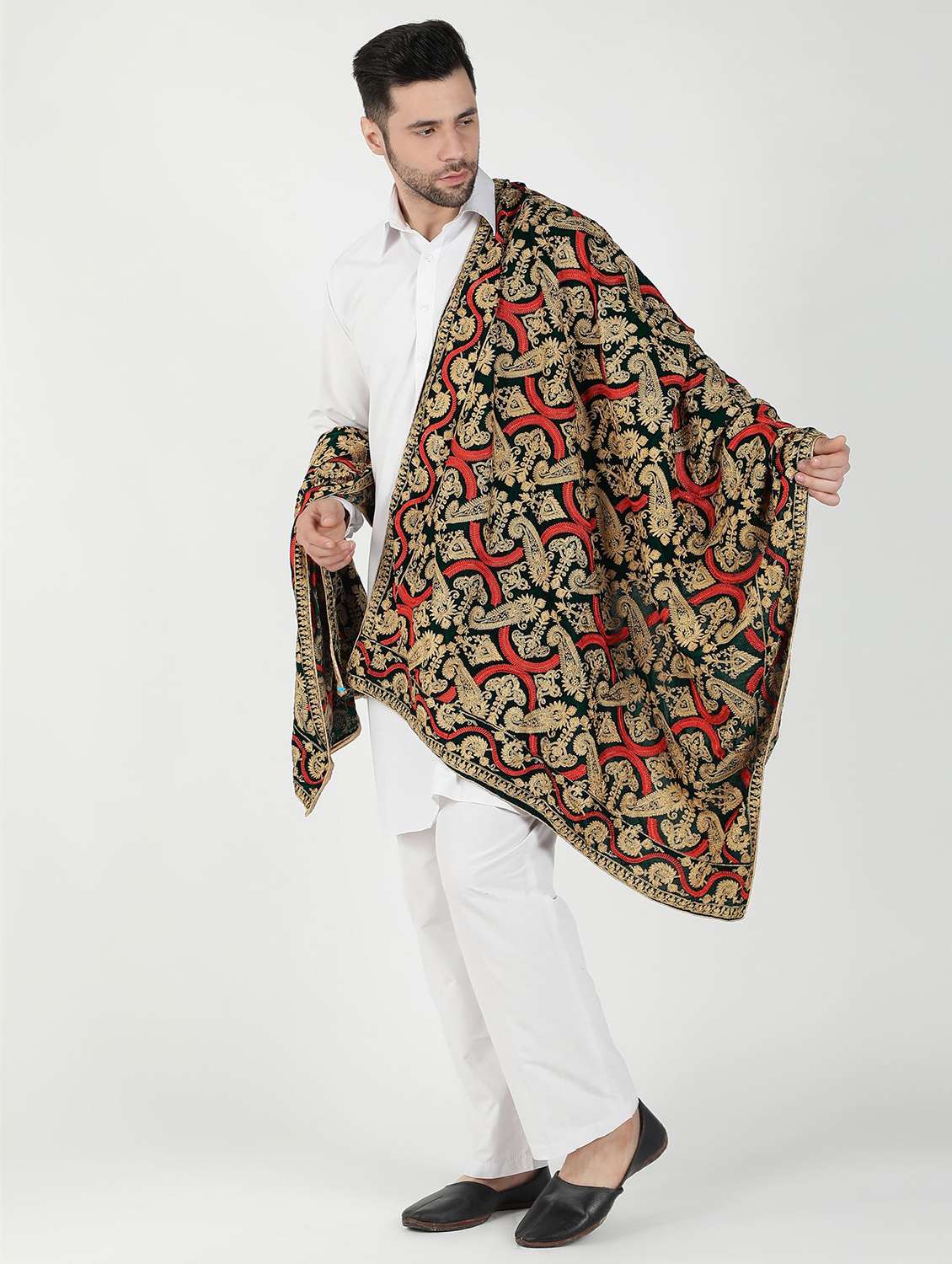 men elegant self design shawl - 21673271 -  Standard Image - 2