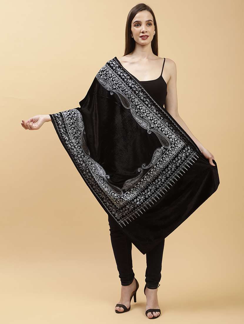 women black embroidered shawl - 21673278 -  Standard Image - 2
