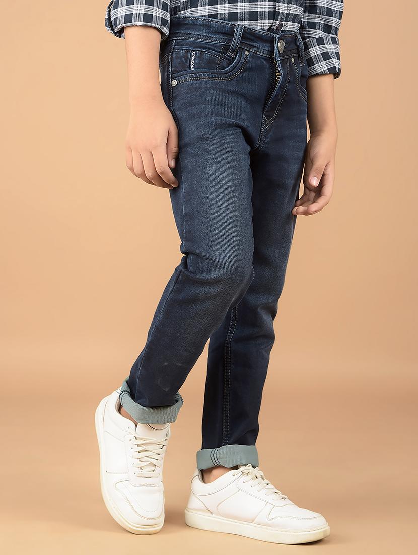 boys solid mid rise jeans - 21673296 - Standard Image - 2