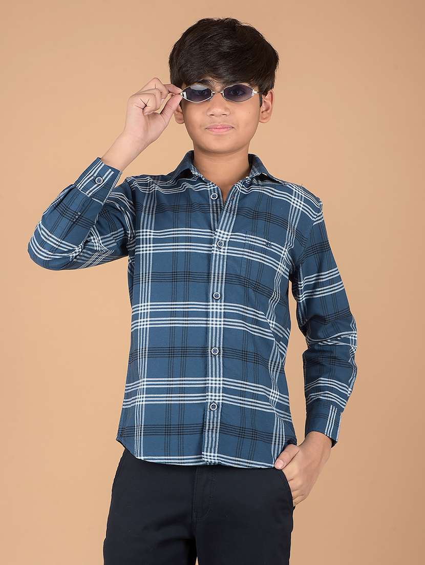 boys long sleeve checkered shirt