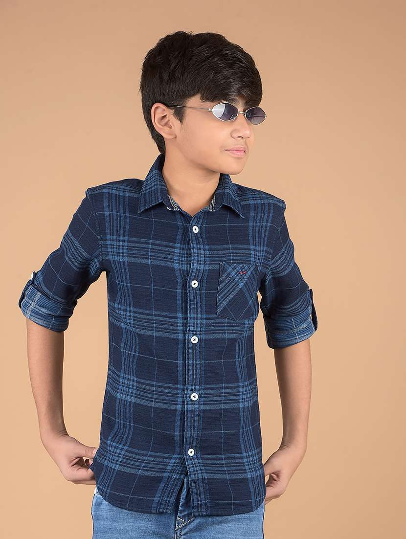 boys long sleeve checkered shirt