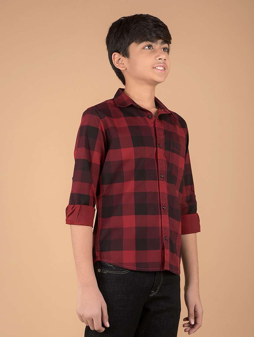 boys long sleeve checkered shirt - 21673337 -  Standard Image - 2