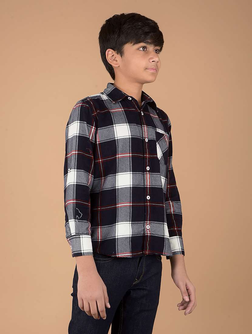 boys long sleeve checkered shirt