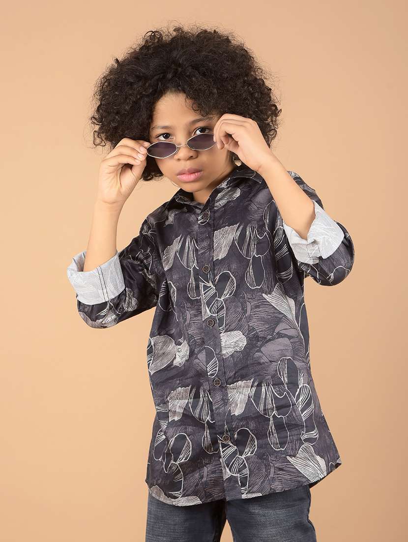 boys long sleeve printed shirt
