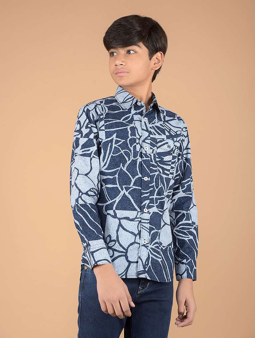 boys long sleeve printed shirt